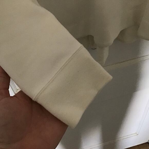 Nike Cream Mock Neck Sweatshirt with Adjustable zippered back Large - Picture 3 of 8